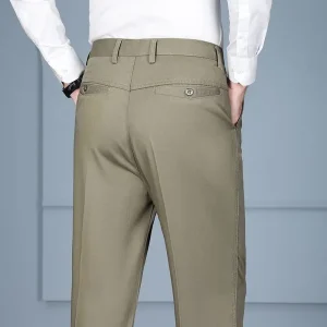 Men Classic Versatile Suit Pants Spring Autumn Stretch Solid Color Casual Straight Trousers Male High Quality Windproof Pants