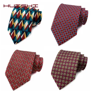 Men Luxury Tie 8cm Copy Silk Tie For Men Print Vintage Design Necktie Silk Feeling Cravat For Wedding Party Gifts Stripe Cravats