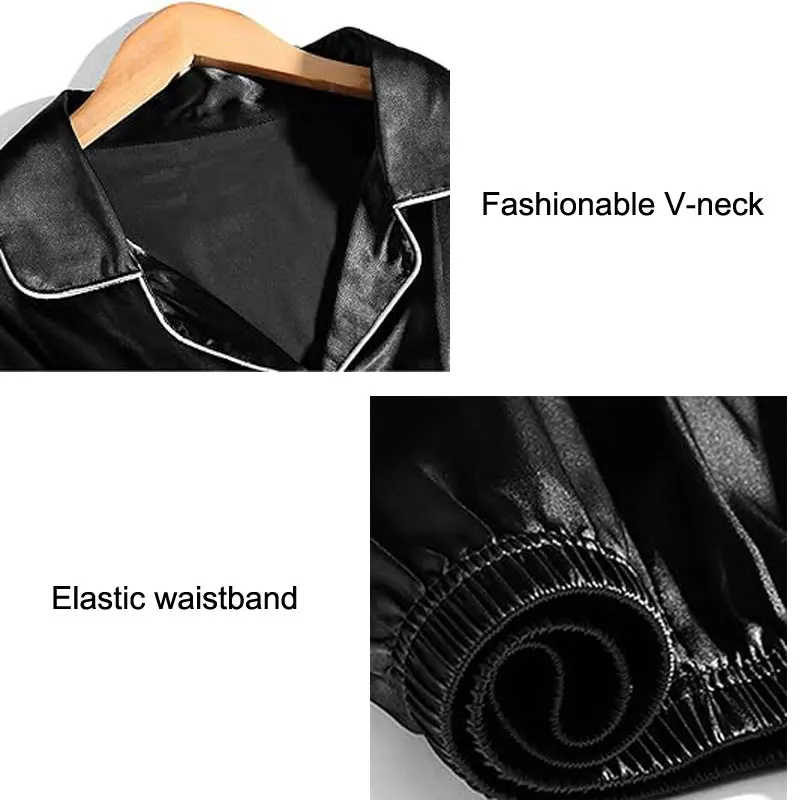 Men Pajamas Set Winter Sleepwear For Man Shirt Long Sleeve Pijama Male Silk Satin Sleeping Home Night Wear Big Size Loungewear - Image 5