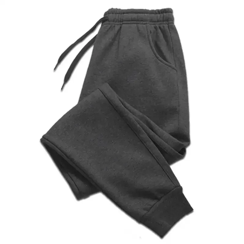 Men's Casual Fleece Sweatpants, Long Jogging Pants, Soft and Comfortable Sweatpants, Autumn and Winter 5 Colors S-3XL - Image 2