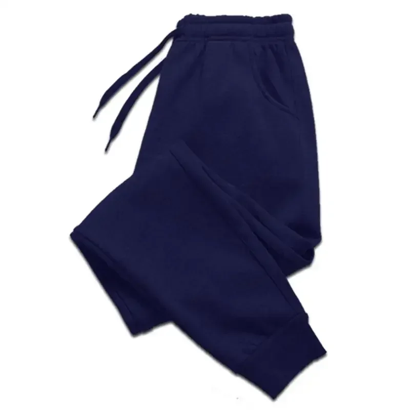 Men's Casual Fleece Sweatpants, Long Jogging Pants, Soft and Comfortable Sweatpants, Autumn and Winter 5 Colors S-3XL - Image 3