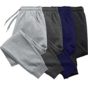 Men's Casual Fleece Sweatpants, Long Jogging Pants, Soft and Comfortable Sweatpants, Autumn and Winter 5 Colors S-3XL