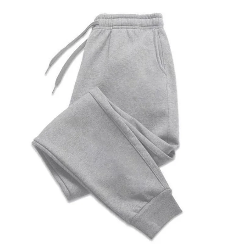 Mens Casual Pants Autumn Winter Fleece Sweatpants Men Running Jogger Sports Gym Trousers Fashion Solid Color Workout Long Pants - Image 2