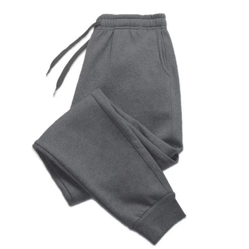 Mens Casual Pants Autumn Winter Fleece Sweatpants Men Running Jogger Sports Gym Trousers Fashion Solid Color Workout Long Pants - Image 3