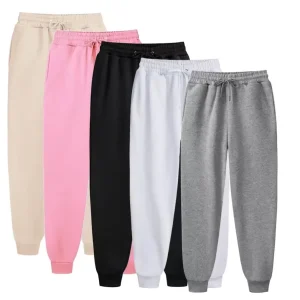 Mens Casual Pants Autumn Winter Fleece Sweatpants Men Running Jogger Sports Gym Trousers Fashion Solid Color Workout Long Pants