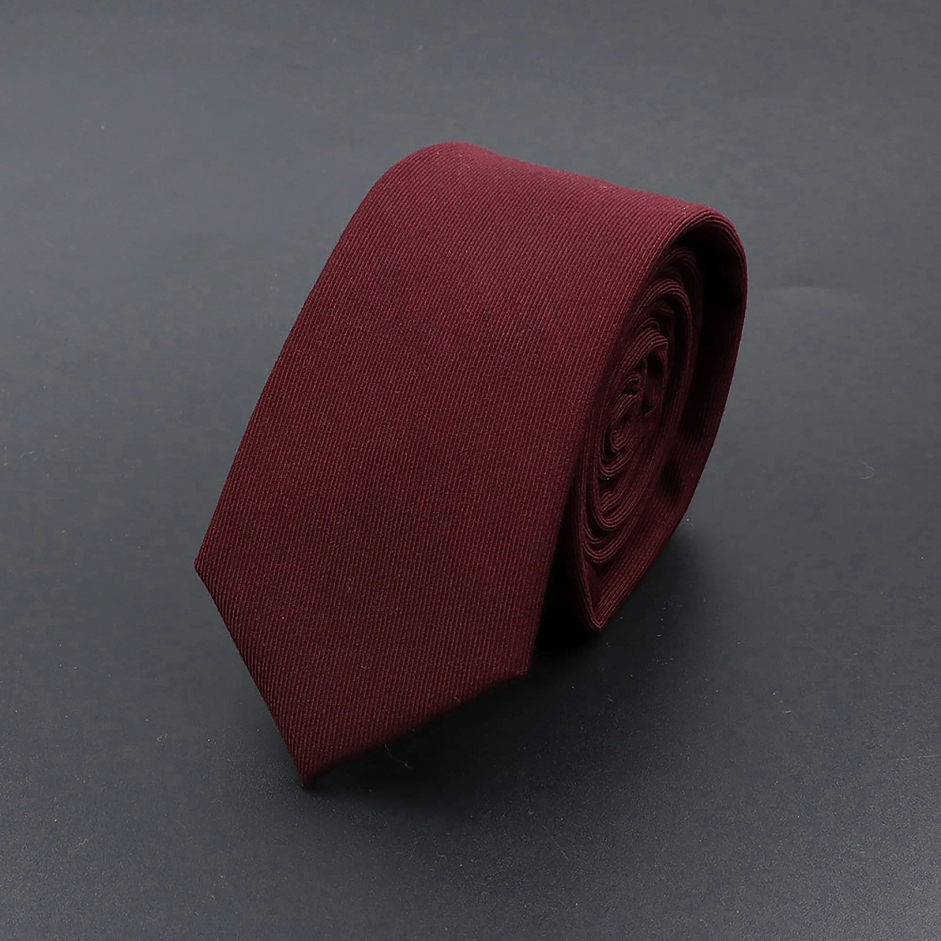 Mens Classic 6cm Ties High Quality Cashmere Solid Color Striped Plaid Skinny NeckTie Red Grey Narrow Collar Slim Casual Tie - Image 2