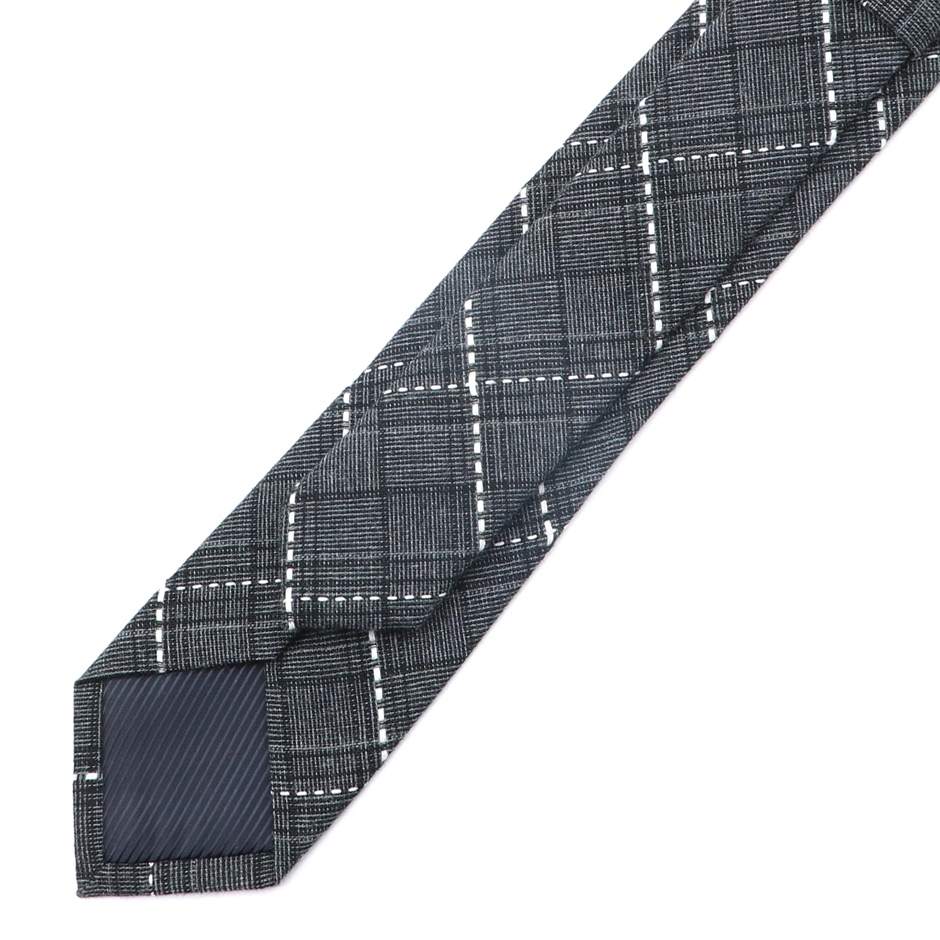 Mens Classic 6cm Ties High Quality Cashmere Solid Color Striped Plaid Skinny NeckTie Red Grey Narrow Collar Slim Casual Tie - Image 5