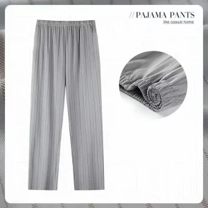 Men's Cotton Pajama Pants for Spring and Autumn, Versatile and Can Be Worn Outside, Suitable for Young and Middle-Aged Men, Casual Home Wear Long Pants That Can Be Worn Outside
