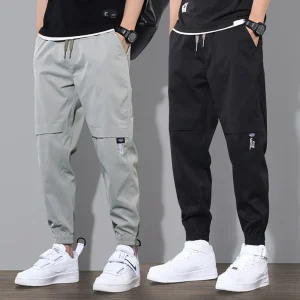 Men's Fashion New Beach Pants Joggers Streetwear Sweatpants Casual Pants Loose Summer Solid Color Long Drawstring Streetwear