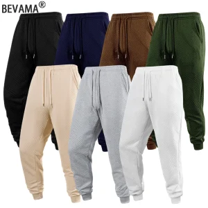 Men's Jogging Sports Pants Daily Casual Breathable Sweatpants Autumn Winter Running Gym Trousers Solid Color Workout Long Pants
