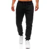 Men's Large Size Plus Fleece Fitness Pants Sports Casual Black Waist Running Bunches Small Foot Sweatpants