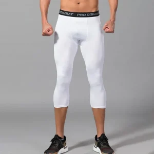Men's Sports Cropped Pants, Sportswear, Running Leggings, Gym Leggings, Men's Compression Sweatpants, Men's Cropped Pants