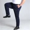 Men's Summer Thick Big Formal Pants Plus Size Seluar Slack Lelaki Elastic Men Business Casual Long Pant Flexible Trousers