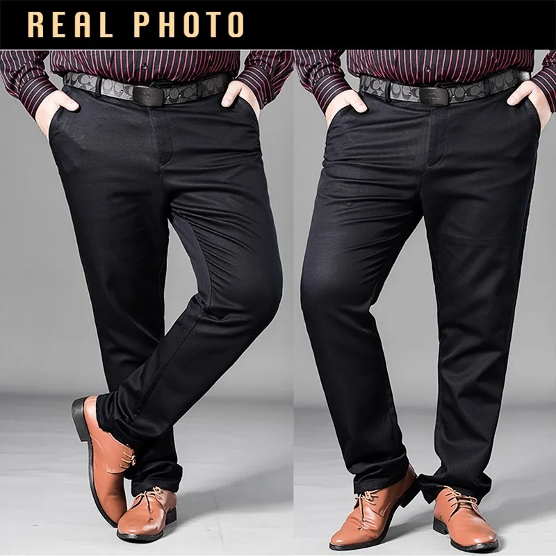 Men's Summer Thick Big Formal Pants Plus Size Seluar Slack Lelaki Elastic Men Business Casual Long Pant Flexible Trousers - Image 4