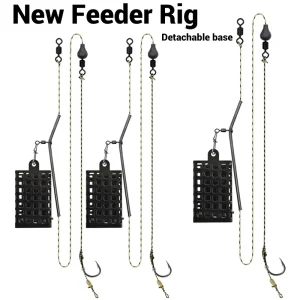 Method Feeder with Detachable Base | High Capacity Carp Fishing Feeders | 10g-60g Weight Range | Bait Cage Set