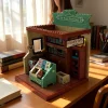 Mini Bookstore Micro Brick Building Model, Tiny Block Assembly Architecture Set for Adults, Desktop Decoration, Christmas Gift