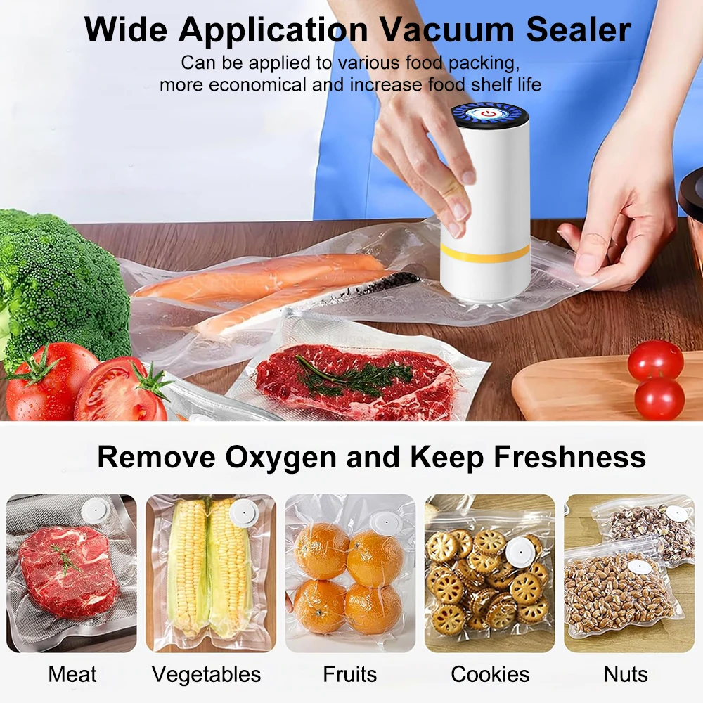 Mini Electric Air Pump Rechargeable for Food Fresh-Keeping Vacuum Sealed Bag Storage Bag Automatic Vacuum Compression Machine - Image 2