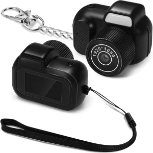 Mini Keychain Camera 1080p Mini Photo Video Camera Retro Portable Micro Video Camcorder with 100 Mins Long Battery Life