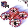 Mini Spider Drone 3-Speed Modes Red, Obstacle Avoidance, Headless Mode, Beginner Flight Training, Kids Gift Toy
