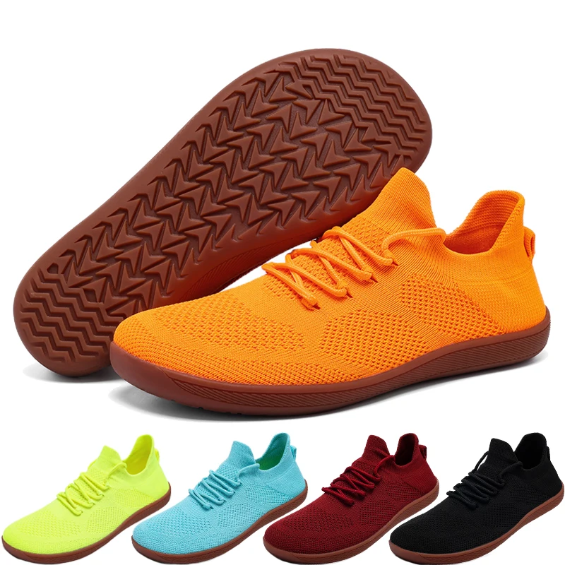 Minimalist barefoot shoes Unisex lightweight breathable wide toe sneakers outdoor casual walking shoes