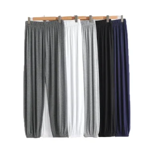 Modal Men's Leg Binding Mosquito Proof Pants Sleeping Pants and Home Pants Casual and Versatile Lantern Pants Fall and Winter
