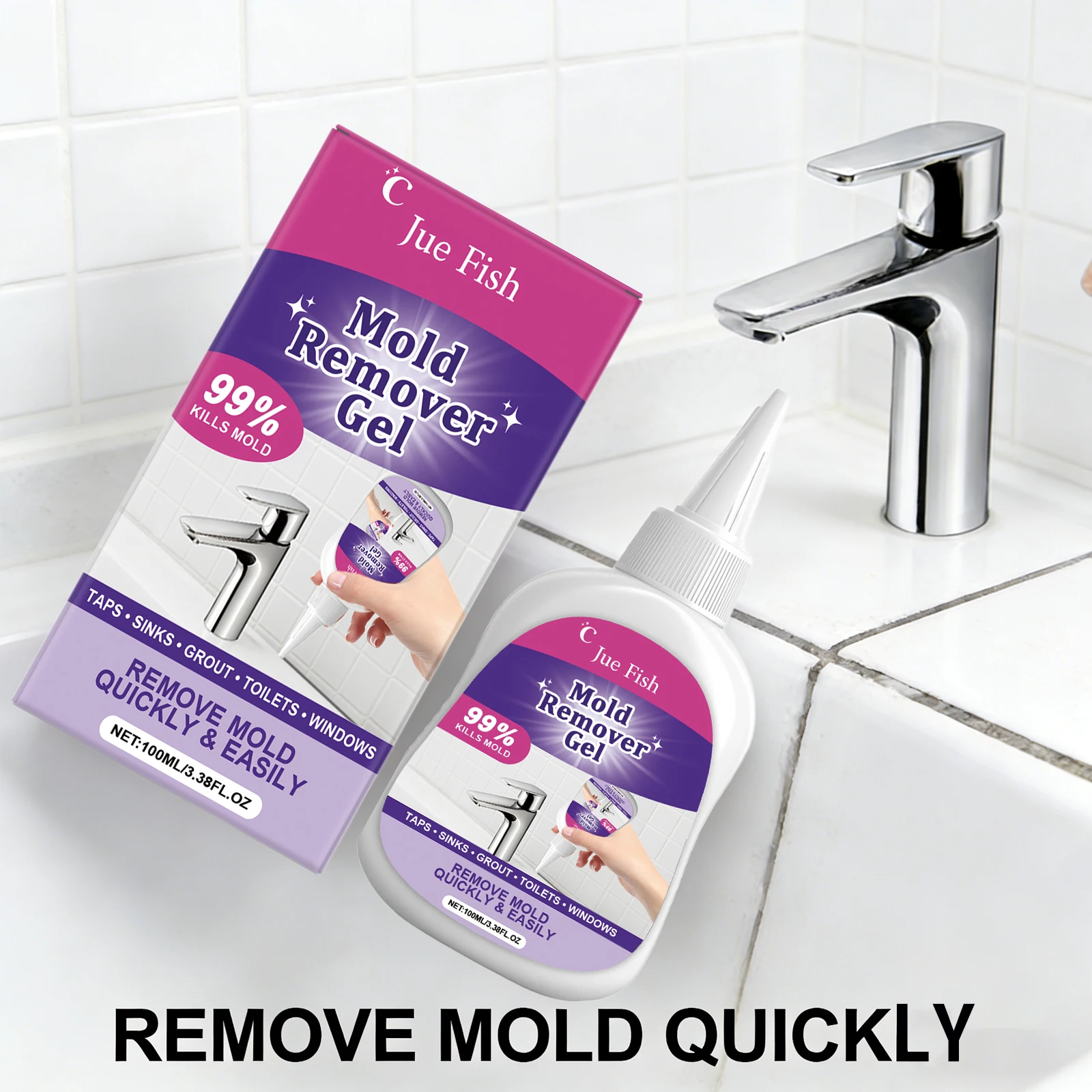 Mold Stains Remover Gel Mold Effective Mildew Prevention Mold Remover for Tap Sink Grout Toilet Window Gaps Home Cleaning Agent