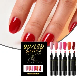 Multi color nail polish pen set 3-in-1 gel nail polish pen set quick drying nail polish pen DIY nail paint pen Quick-drying