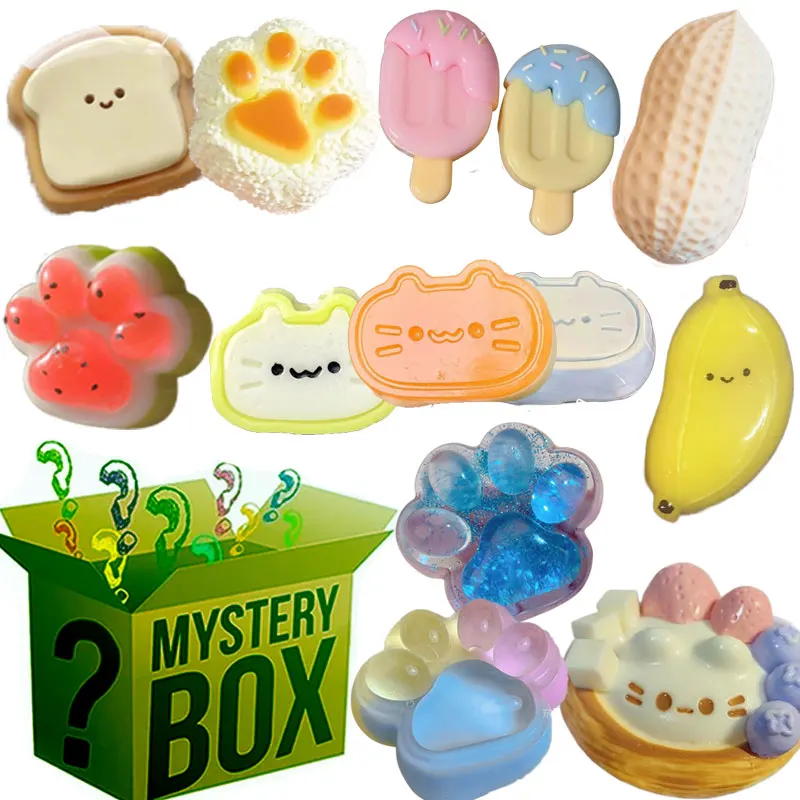 Mystery Fidget Toy Kawaii Cat's Paw,Simulated Food,Antistress Foot Squishy Toy, Squeeze Toy, Mochi Squishy, Stress Reliever Toys - Image 2