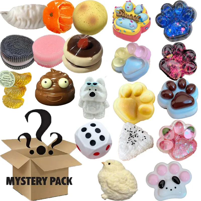 Mystery Fidget Toy Kawaii Cat's Paw,Simulated Food,Antistress Foot Squishy Toy, Squeeze Toy, Mochi Squishy, Stress Reliever Toys - Image 3