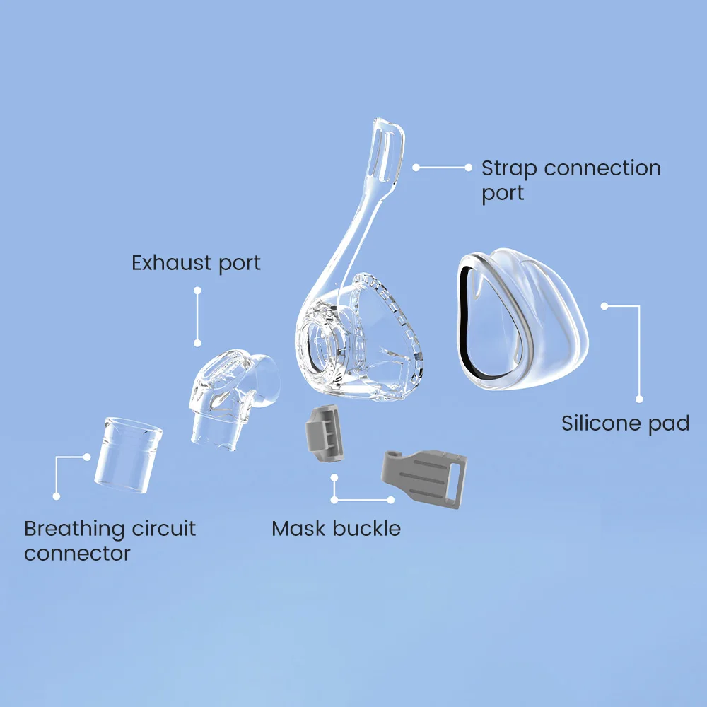 Nasal Mask Full Face Mask CPAP Auto CPAP APAP BIPAP Machine Reusable Nose Facial Mask for CPAP Machine Anti Snoring Sleep Aiding - Image 4