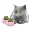 Natural Catnip Cat Wall Toy Sticky Ball Scratcher Treats Healthy Digestion Aid Cat Grass Snack for Indoor Cats Active Play