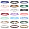 Natural Stone Beads Bracelet For Women Men Amethysts Crystal Quartzs Aquamarines Jades Jewelry Agates Elastic Bangle Bracelets