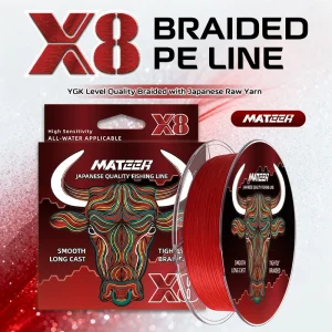 New Bull Max 8 Braided Line Japan Quality PE Multicolour Fishing Line 0.6-6.0 100/150/200M 11-77LB High Strength Main Line