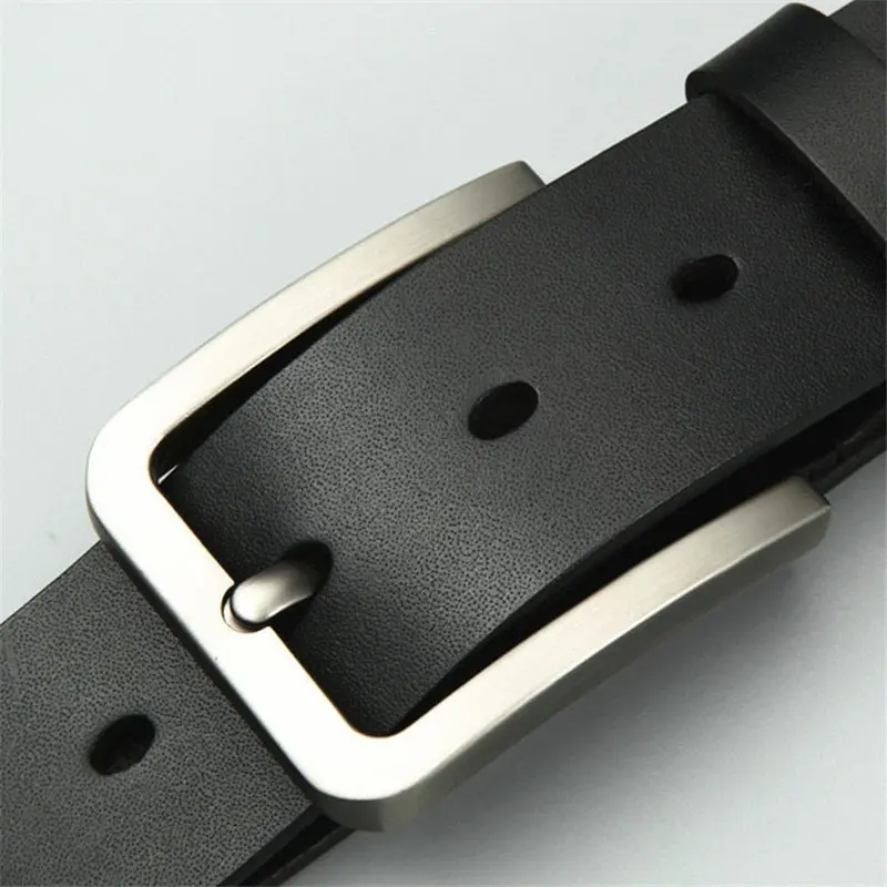 New Business Leisure Men's Alloy Square Pin Buckle Belts Male Famous Brand Luxury Designer Pu Leather Jeans Belts for Men - Image 5