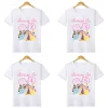 New Disney Princess Graphic Birthday Girl Kids T Shirt Age 1 2 3 4 5 6 7 8 9 Years Girls Clothes Party Kawaii Baby T-Shirts