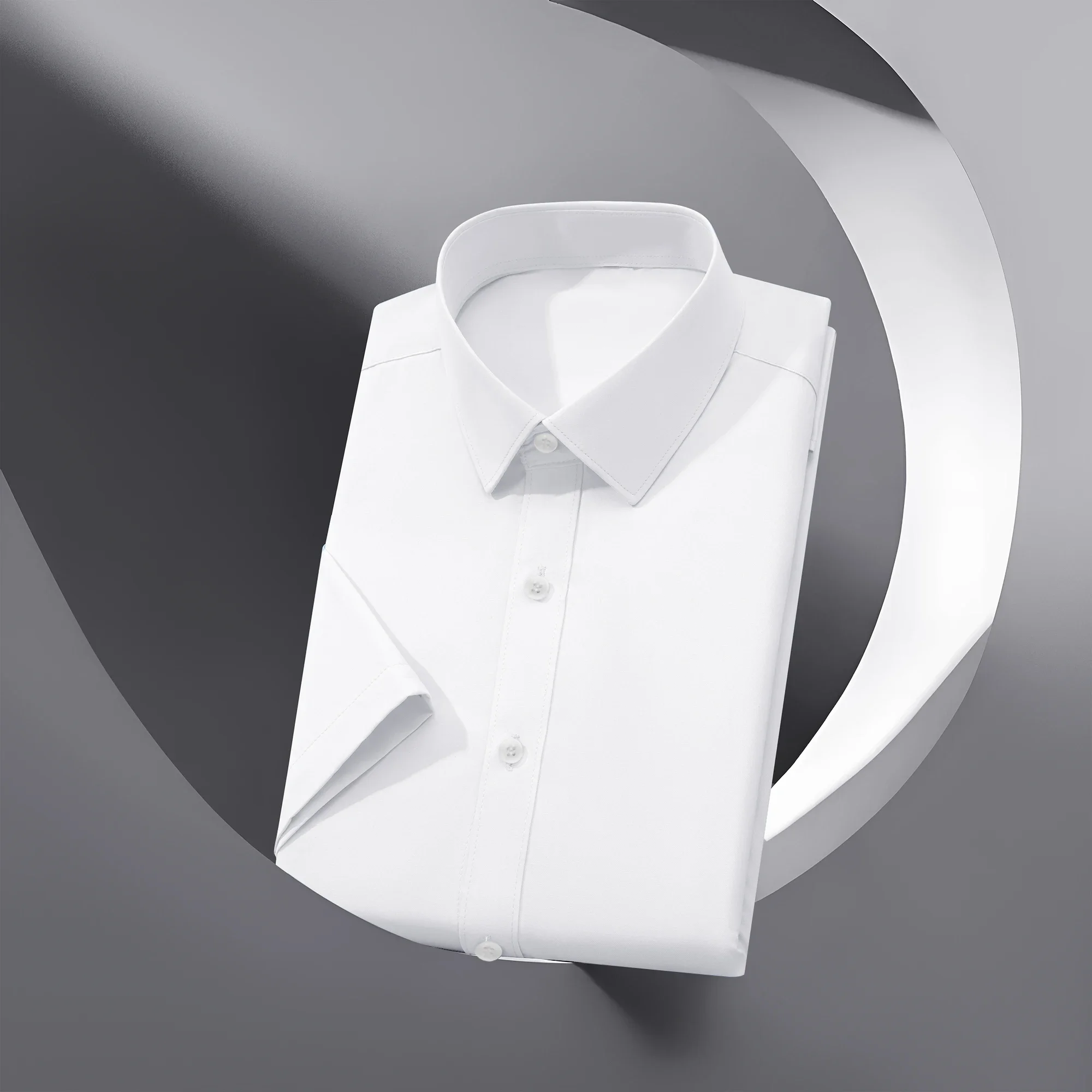 New Men's Business Casual Solid Color Short Sleeved Shirt for Summer Fashion No Ironing Comfortable and Versatile Top - Image 2