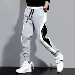 New Men's Casual Sweatpants Patchwork Sports Pants Spring Summer Lightweight Breathable Loose Trousers High Street Fashion Pants