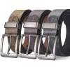 New Men's High-Quality PU Leather Belt Metal Pin Buckle Belt Leisure Business Waistband Fashionable Male Accessory Designer Belt