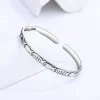 New Retro Female Minority Design Embossed Small Fish Bangle 925 Sterling Silver Simple Ins Personality Animal Opening Bracelets