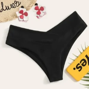 New Sexy V Cheeky Brazilian Bikini High Waisted Swimwear Women Summer Beach Bathing Suit Black Bikini Set Swimsuit Women