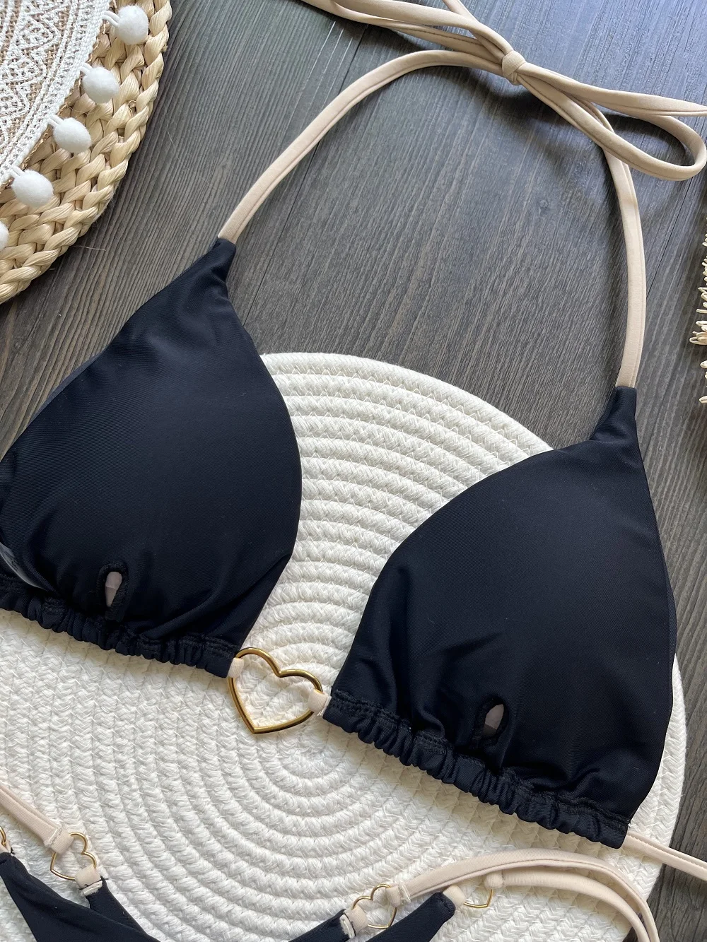 New Solid Color White Bikini Women suit Low Waist Lace-up Fashionable Swimsuit Two-piece Set - Image 5