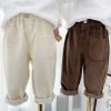 New Spring Autumn Kids Pants 2-7T Simple Style Boys and Girls Loose Corduroy Trousers Baby Clothing Children Pants Outdoor Wear