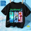 New kids t shirts 4 to 14 years Zootopia 2 Short Sleeve boys Girls 2026 new Summer judy Print nickT-Shirt