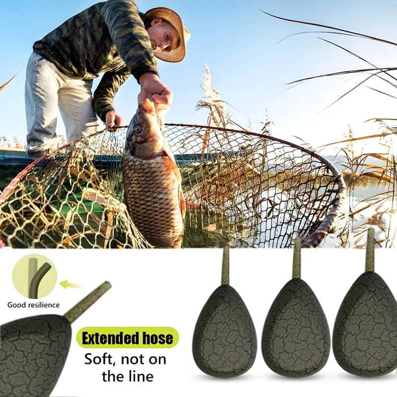 New type of crack-shaped fishing sinker for carp, equipped with a weighted sinker - in various colors, with a crack design on th - Image 2