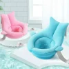 Newborn Baby Bath Pad Soft Breathable Floating Bath Net with Non-Slip Support Cushion Infant Shower Safety Care Net
