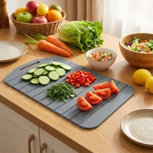 Non-Stick Folding Cutting Board Anti-Slip Easy Grip Handle Silicone Cut Board Portable Flexible Food Prep Tool Outdoor Cooking