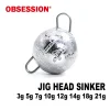 OBSESSION A020 3g-21g Fishing Cheburashka Sinker Fishing Accesories Jig Round Head Bullet Weight Soft Lure Connector Texas Group