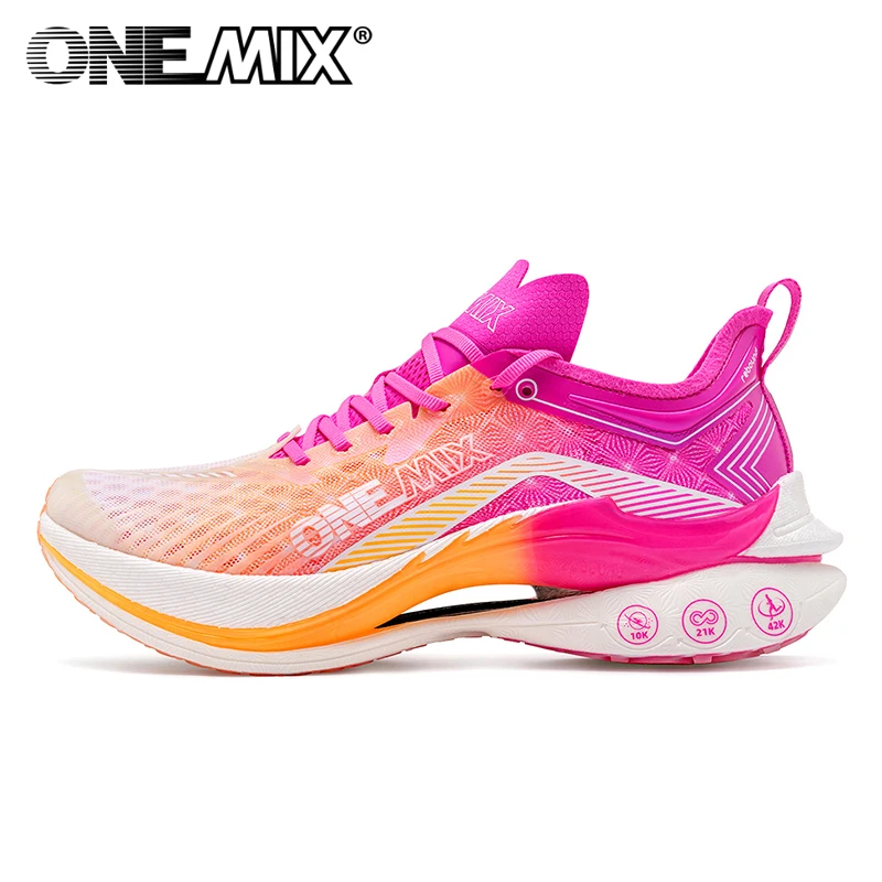 ONEMIX Carbon Plate Marathon Running Racing Shoes Men Professional Stable Supp ort Shock-relief Ultra-light Rebound Sneaker - Image 3