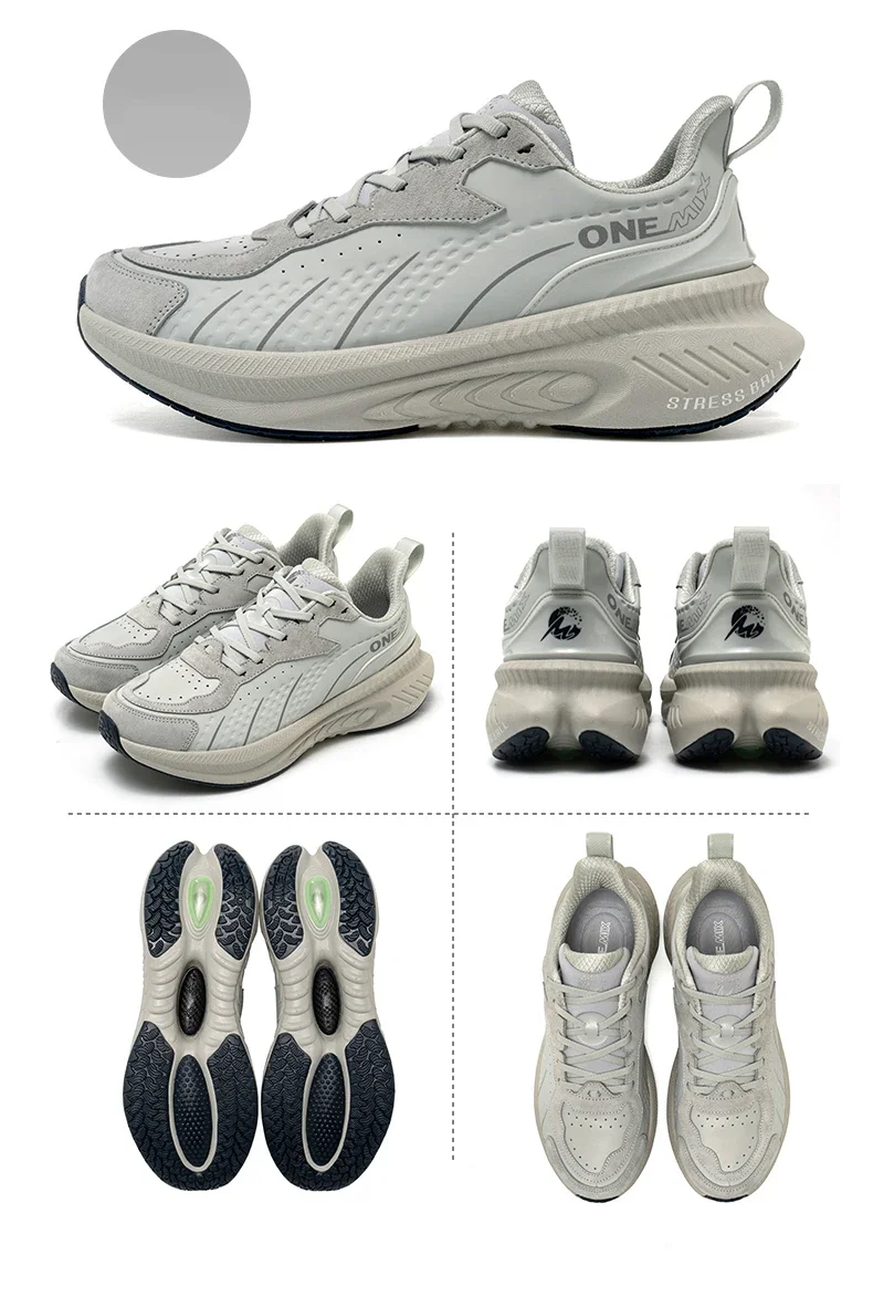ONEMIX Winter Running Shoes for Men Leather Warm Sport Shoes Wear-resistant Female Jogging Training Shoes Black Walking Sneakers - Image 6
