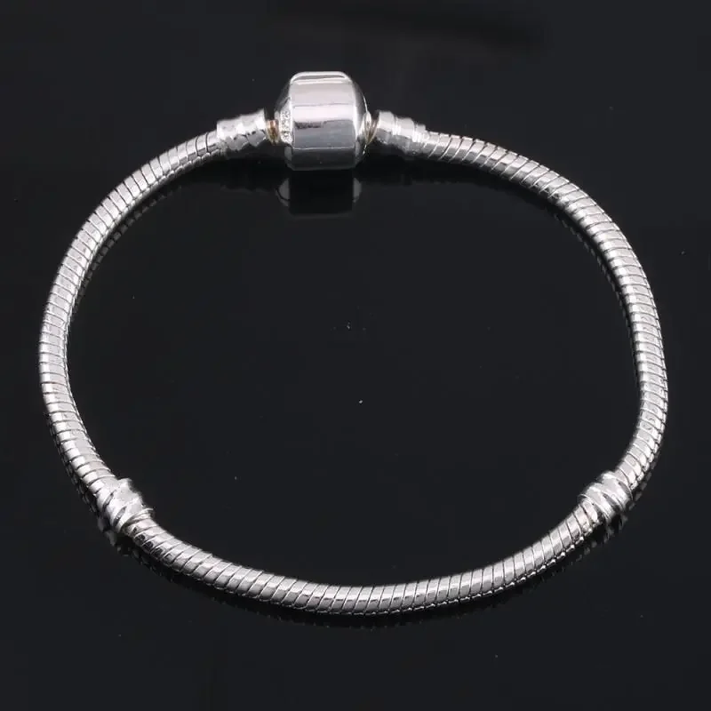 Original 925 Sterling Silver Snake Bone Charm Bracelet Bangle Fine Jewelry Basic Charm Bracelets for Women men Party DIY Jewelry - Image 2